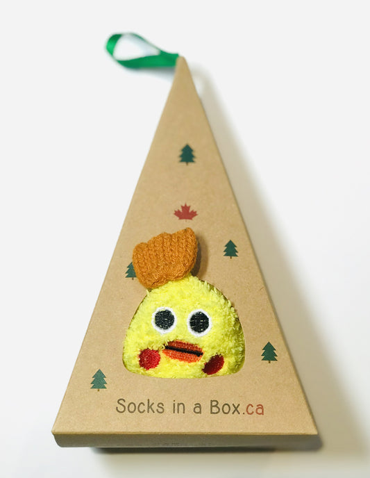 Yellow Chicken Socks in a Box