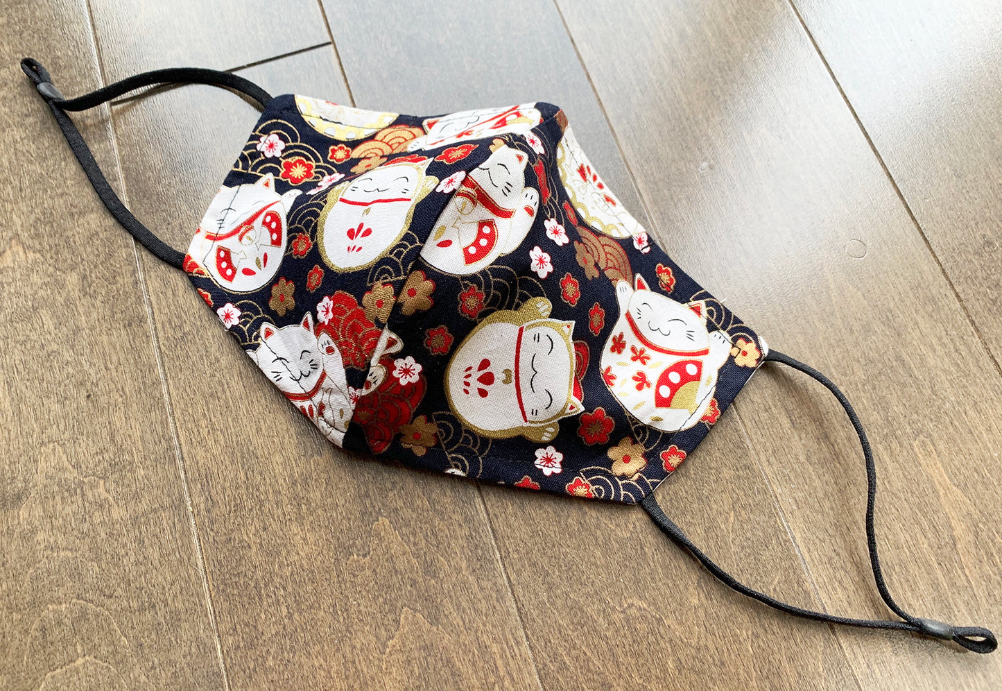 Japanese Fabric -  Lucky Cat Face mask
