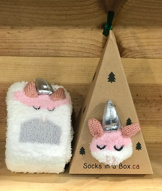 Unicorn Socks in a Box for Young Children