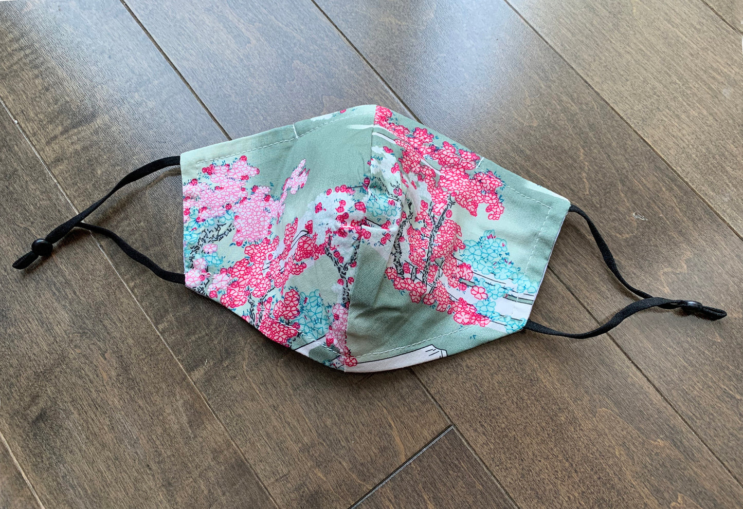 Japanese Fabric - Cherry Blossom + Mount Fuji Face mask